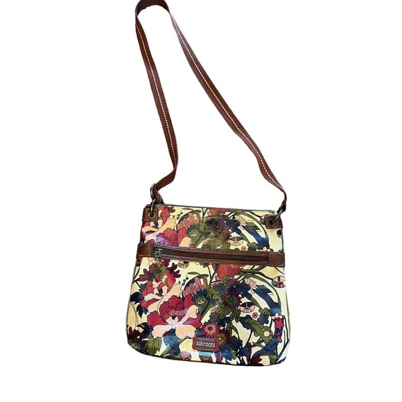Sakroots Crimson Flower Power Medium Crossbody Bag - Picture 1 of 7